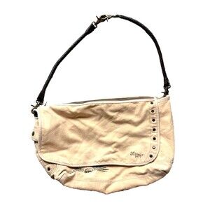 American Eagle Y2K  Beige Canvas Messenger Bag